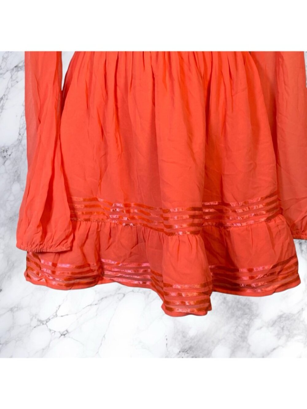 Lovers and Friends Allister Dress in Coral Red - Picture 10 of 10